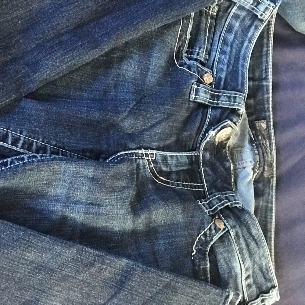 silver jeans faded look
